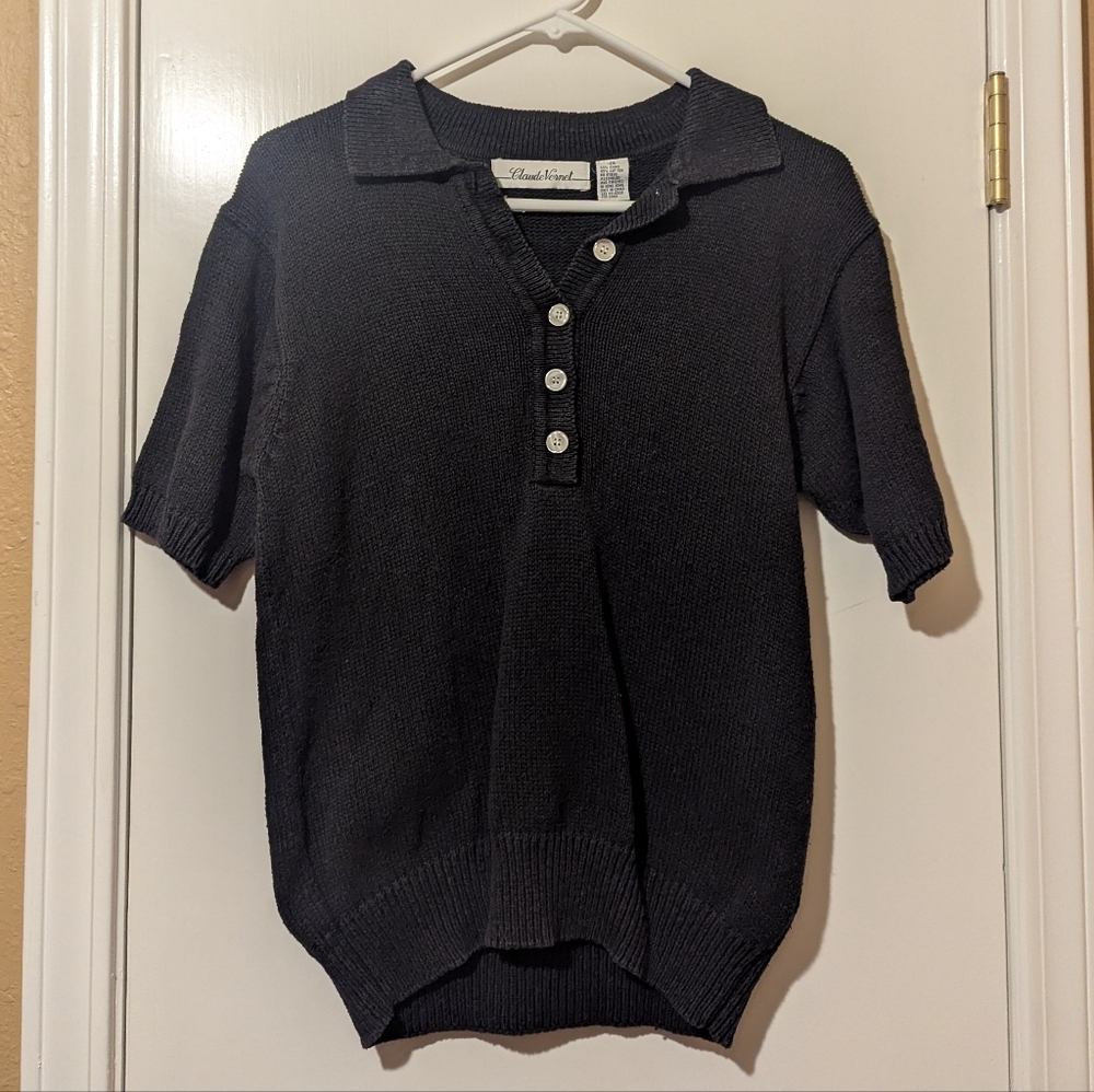 Vintage Claude Vernet Short Sleeve Sweater